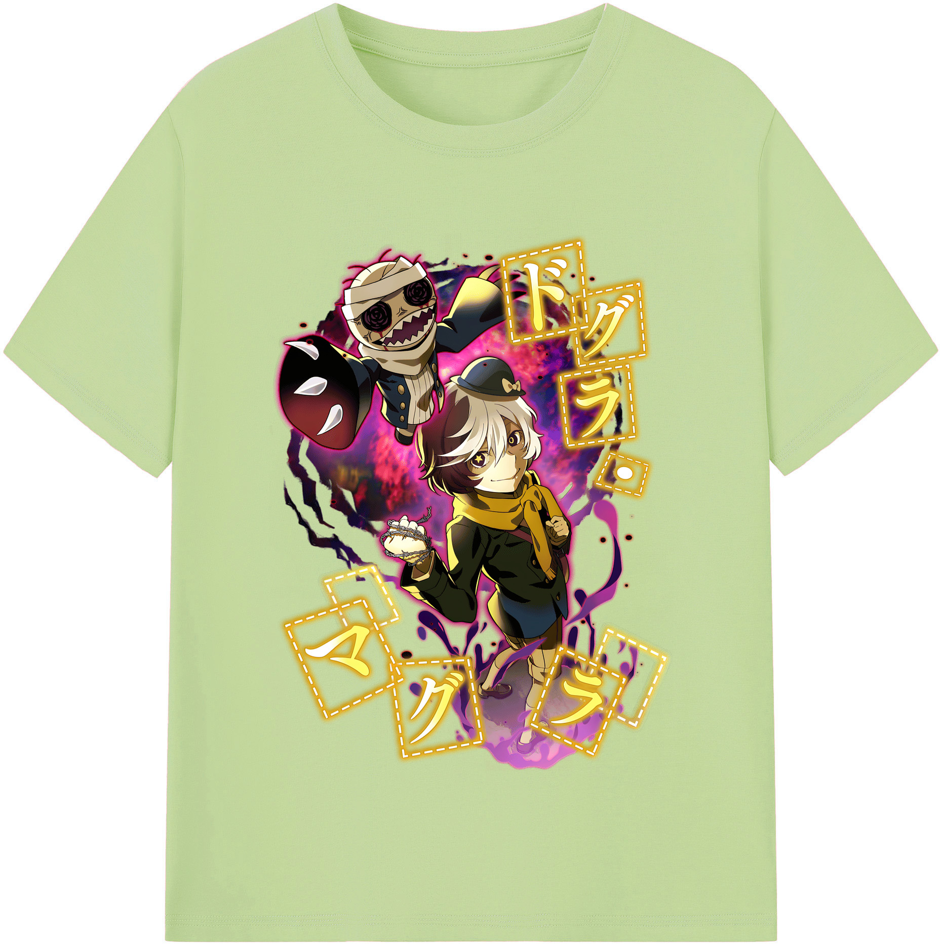 （画像用） 文豪ストレイドッグス Bungo Stray Dogs 綿100％半袖Tシャツ（フロントプリント）